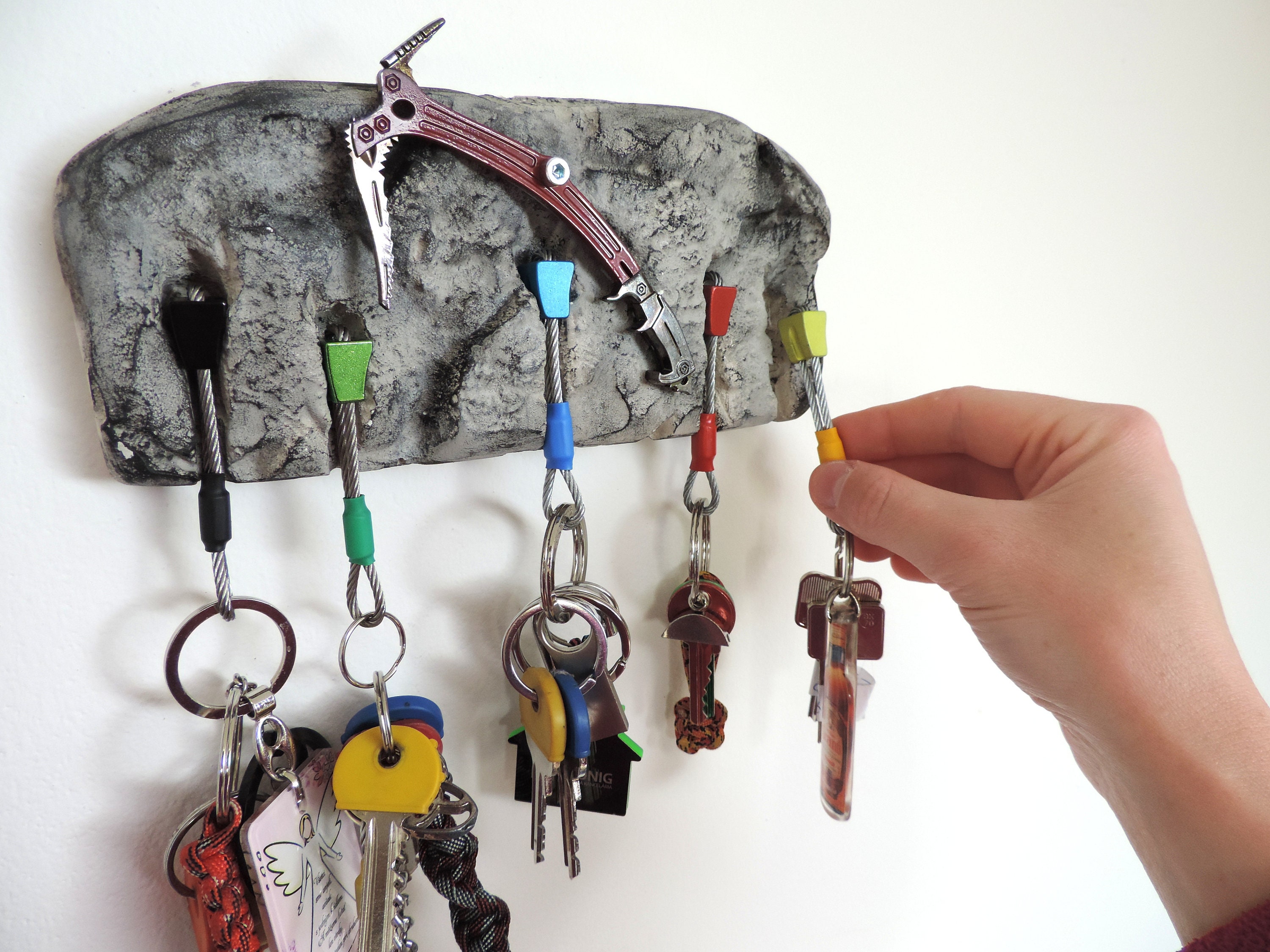 Mini coinceur porte clé en impression 3D - Boutique : Porte clé et gadget -  Vue d'en Haut - École et Cours d'escalade