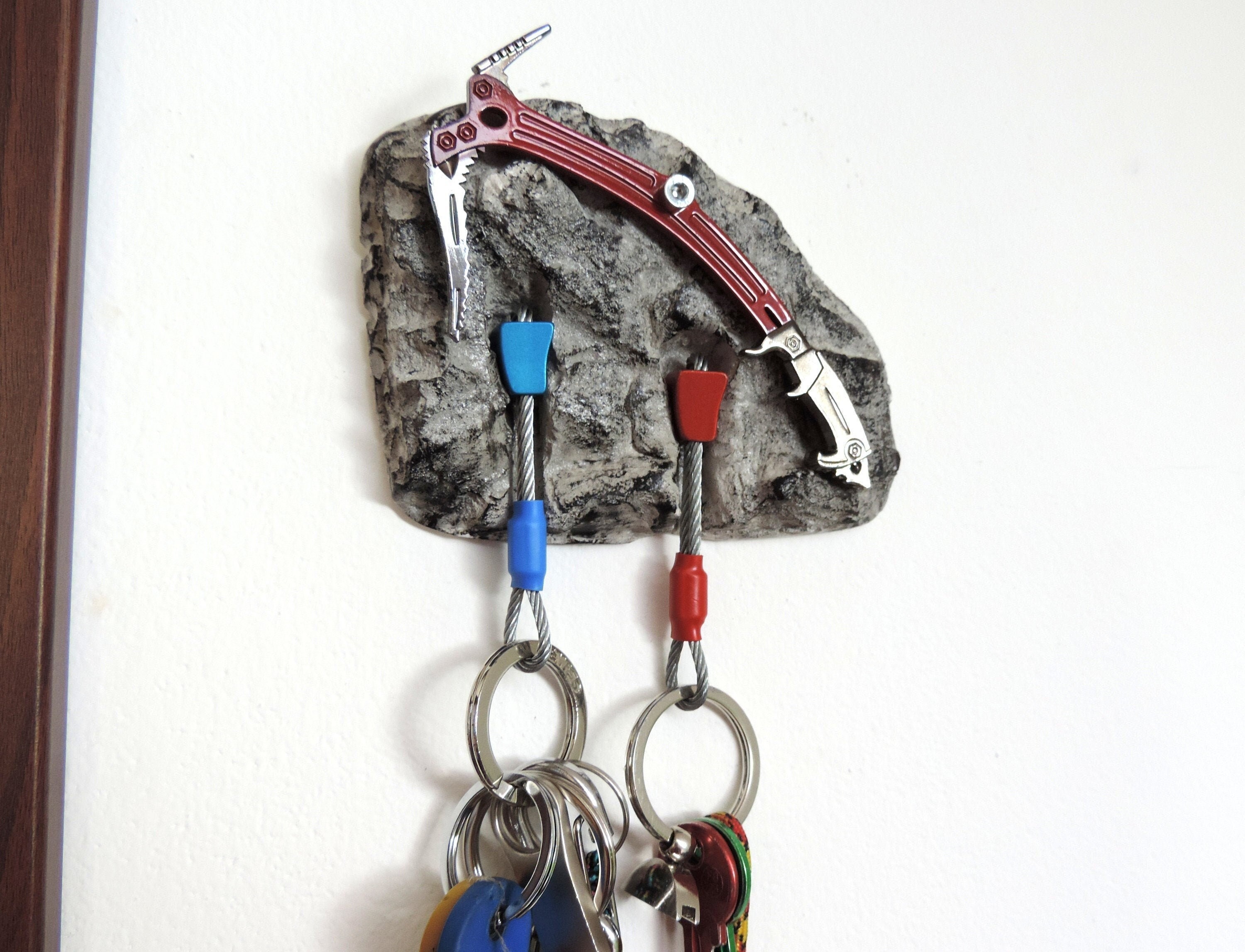 Rock climbing store key holder