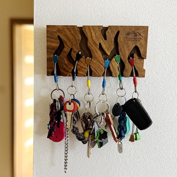 Big Walnut Wood Climbing Key Holder for Climbers Gift - Etsy