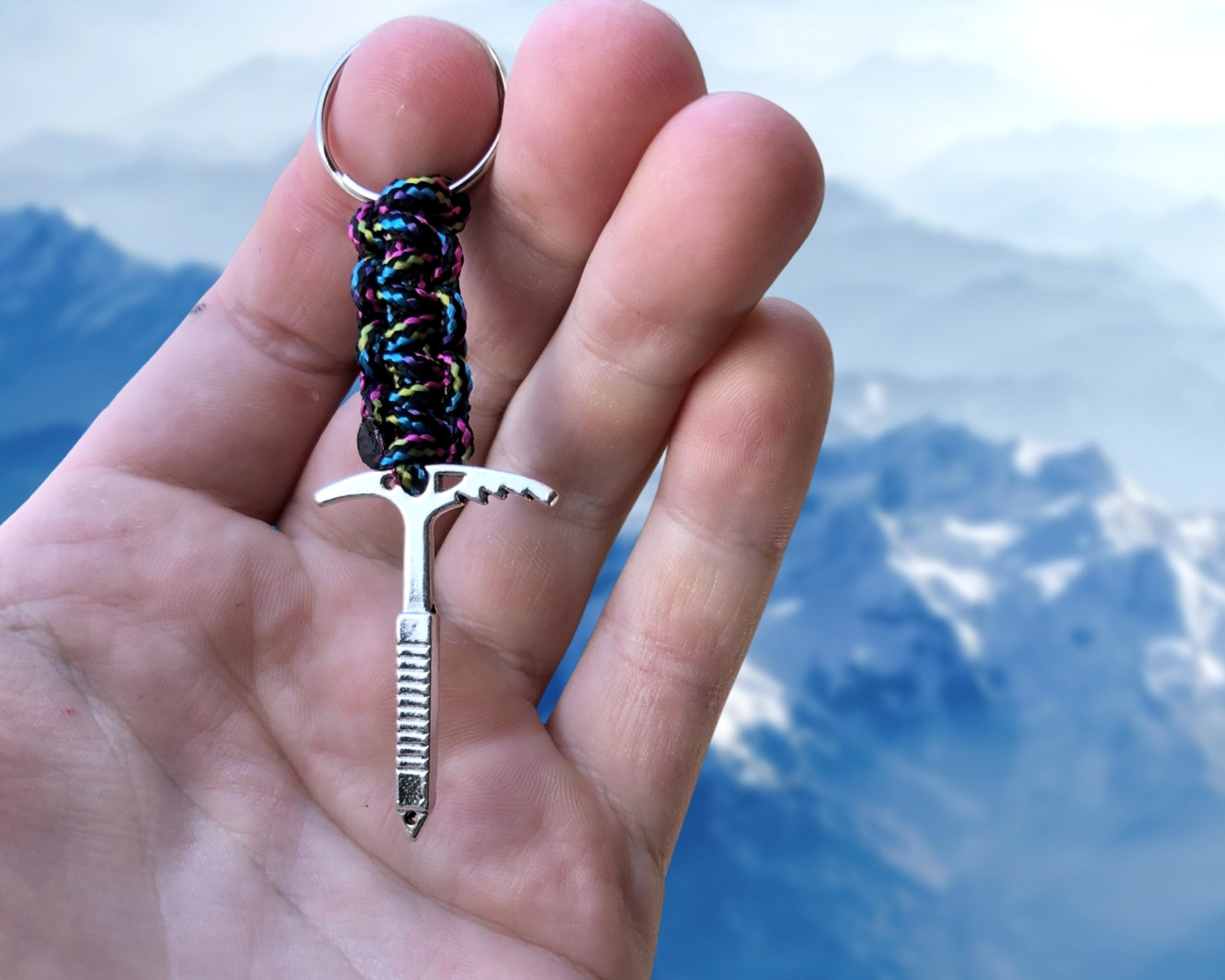 Ice Axe Keychain Climbing Jewelry Etsy