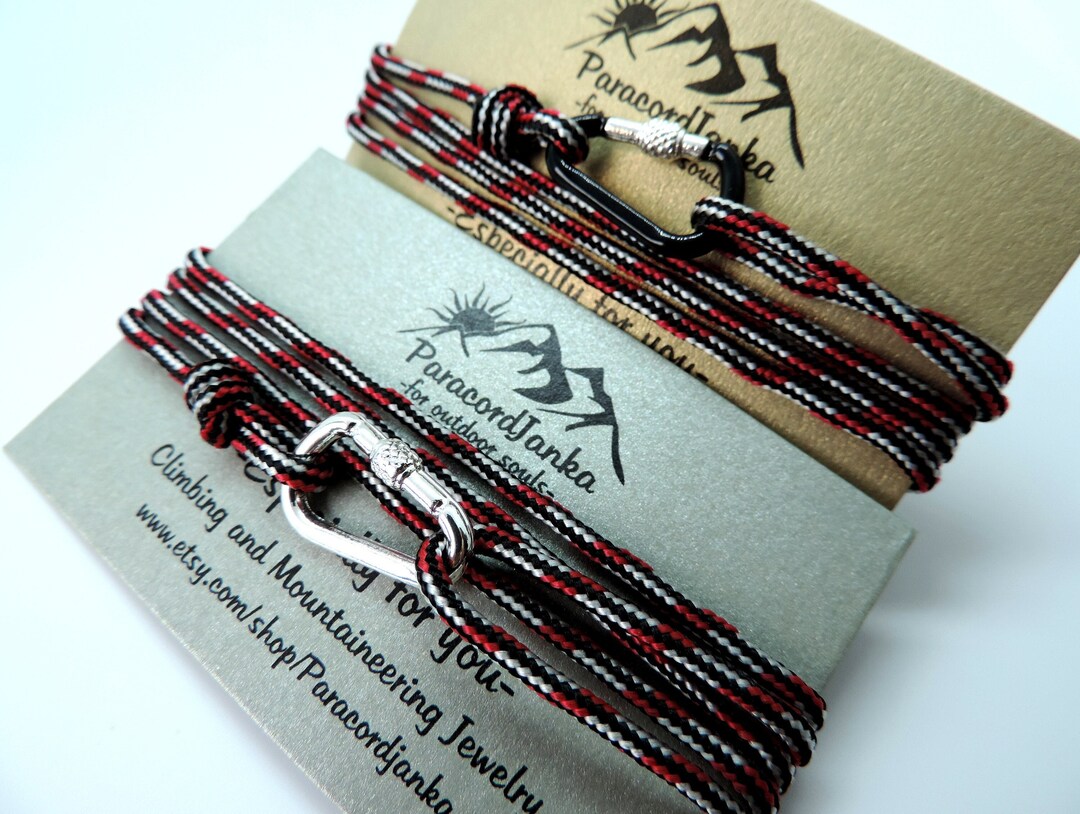 Long Climbing Bracelet Climbing Carabiner Gift for Climbers Etsy