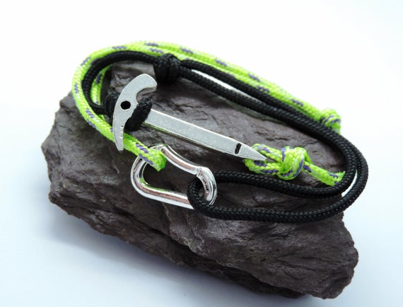 Braccialetto Da Arrampicata Con Moschettone In Titanio - Realizzato A Mano Nel Regno Unito Con Corda Paracord 3mm, Regolabile, Resistente E Impermeabile, Regalo Uomo - 2