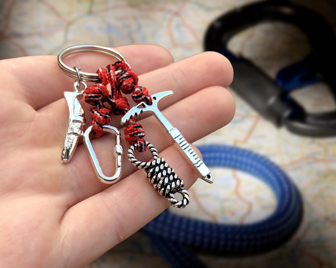 Climbing Rope Key Tags Climbing Keychain Carabiner Shoe Rope - Etsy