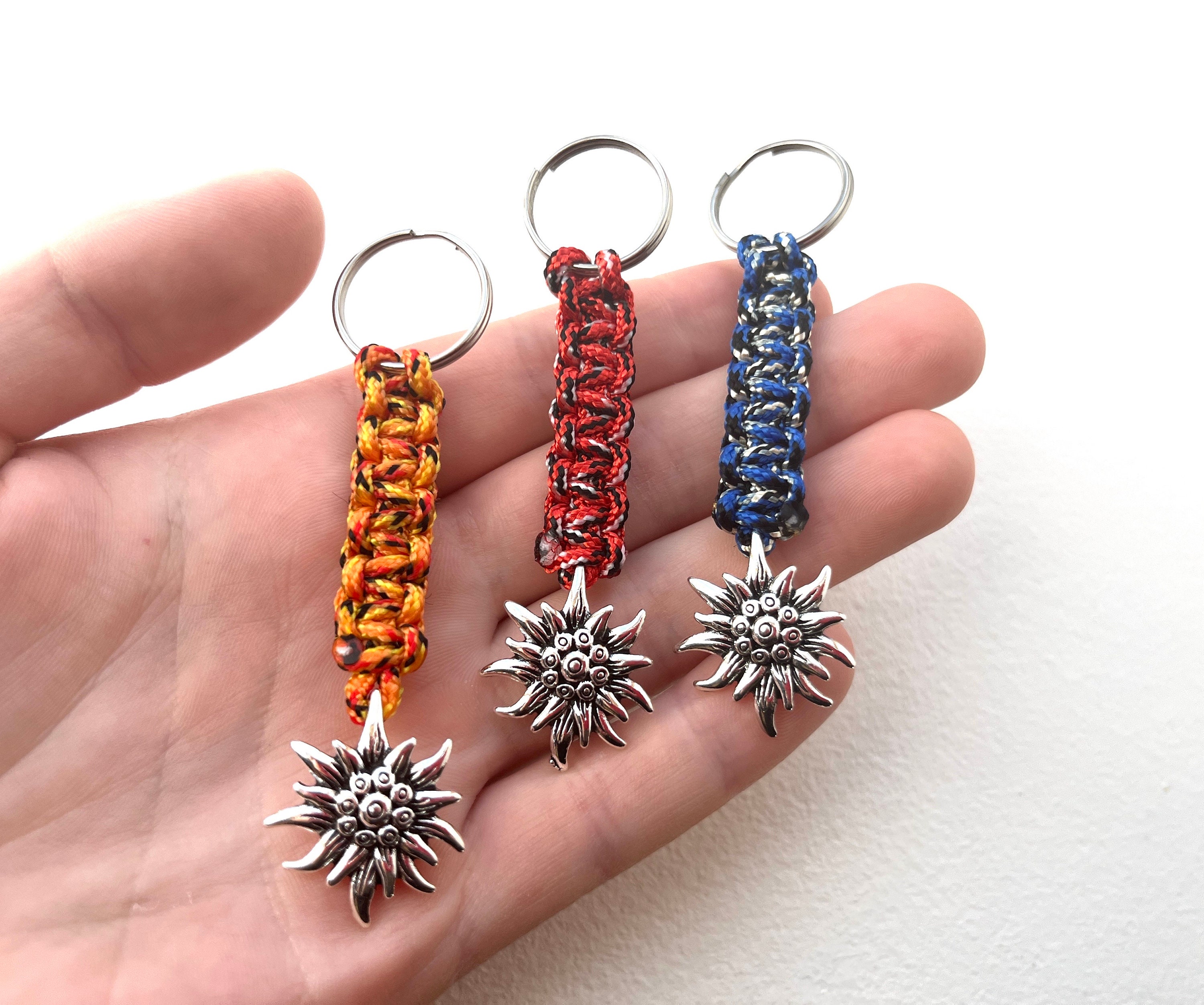 Edelweiss Mountain Keychain - Etsy