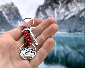 Porte-clés de randonnée d'escalade, cadeau pour les amoureux de la montagne, bijoux d'escalade