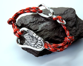 Climbing Carabiner Mountain Bracelet, Climbing Jewelry