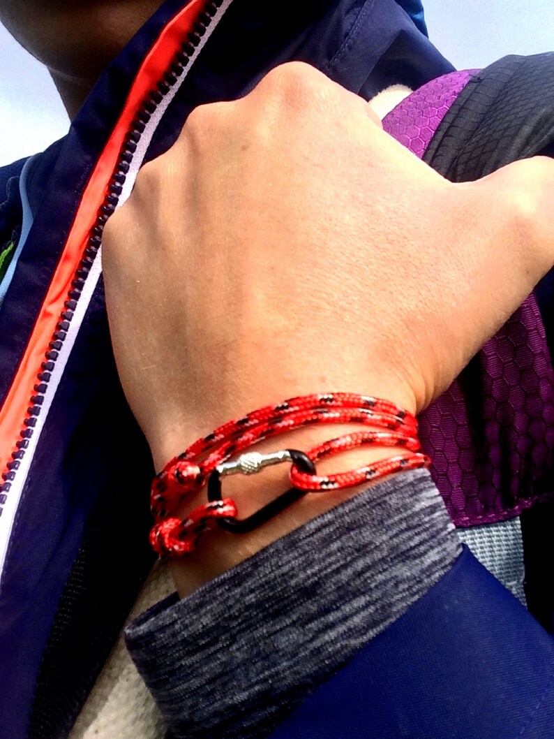 Long Climbing Bracelet Climbing Carabiner Gift for Climbers Etsy