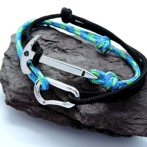Kletterarmband, Geschenk für Kletterer, Karabiner Pickel Armband