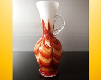 POP ART VASE / Italy Opaline 1970s / Vintage Vase