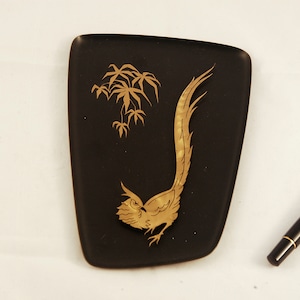 HAND SAW ART / 1960s hand saw art / capercaillie and plant