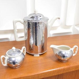 Vintage COFFEE SET / Coffee pot Milk jug Sugar bowl /Thermisol /  Coffee set / Silver pot /