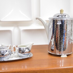 Vintage COFFEE SET / Coffee pot Milk jug Sugar bowl /Thermisol /  Coffee set / Silver pot /