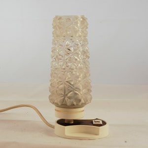 1970er NACHTTISCHLAMPE BUBBLE / Vintage Nachttischlampe / Glaslampe 1970er