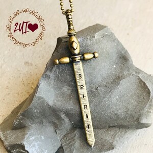 Sword of the Spirit Necklace - Bronze | Christian Jewelry Collection 2UILove