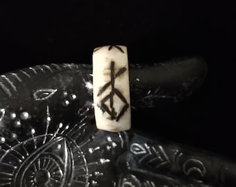 Bindrune Antler Ring ~ Strength ~ Creation ~ Youth ~ OOAK