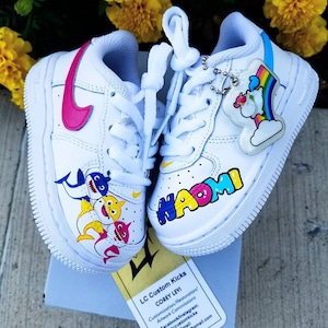 Baby Shark custom Af1s. (toddlers)