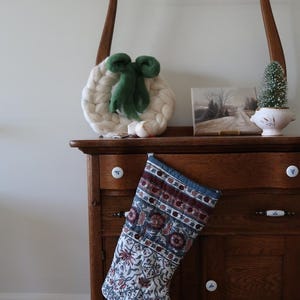 Handmade Quilted Stocking - Indian Block Print