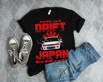 Drift Japan Harajuku Style Art Japan Car JDM Sunset Driving Automotive JDM Motorsports Novelty Racing Short-Sleeve Unisex Gift T-Shirt