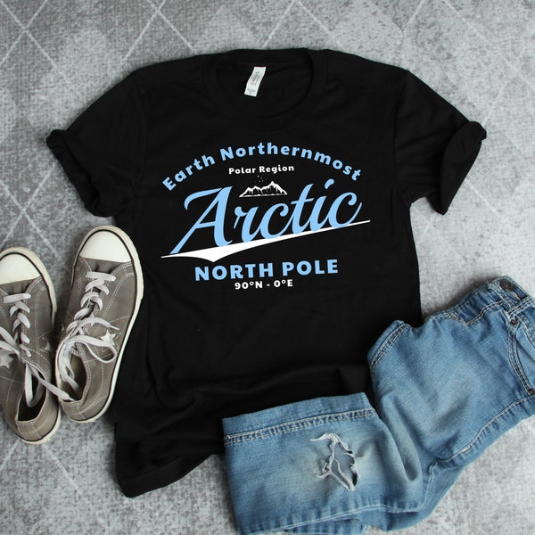 Arctic Northern Hemisphere Circle Adventure Cruise Hike Vintage Arctic Circle Coordinate Short-Sleeve Unisex Gift T-Shirt