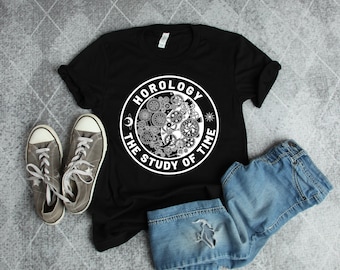 Horology Time Clock Gift for Horologist and Watchmaker Souvenir Short-Sleeve Unisex Gift T-Shirt