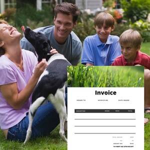 Digital Invoice-Lawn Care Landscaping Yard Work Grass Care Landscaper Manicurist lawn mower grass company Billing Payments John Deere image 2
