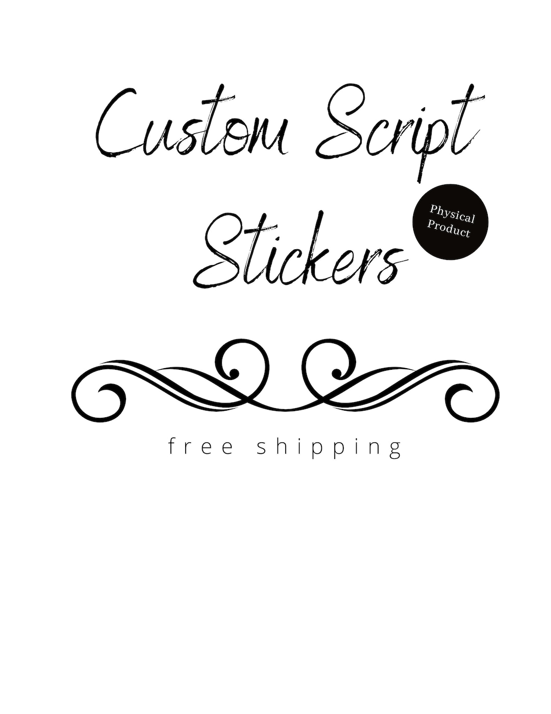 Custom Script Stickers Made to Order Hübsche Aufkleber Baby Shower Brautdusche Hochzeit