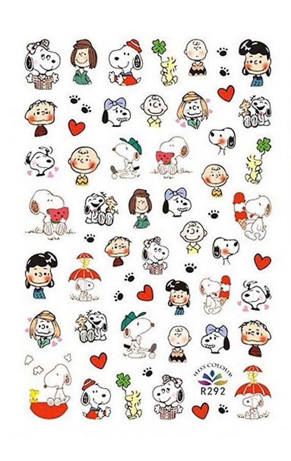 Charlie Brown, Snoopy Nail Art Stickers -  UK