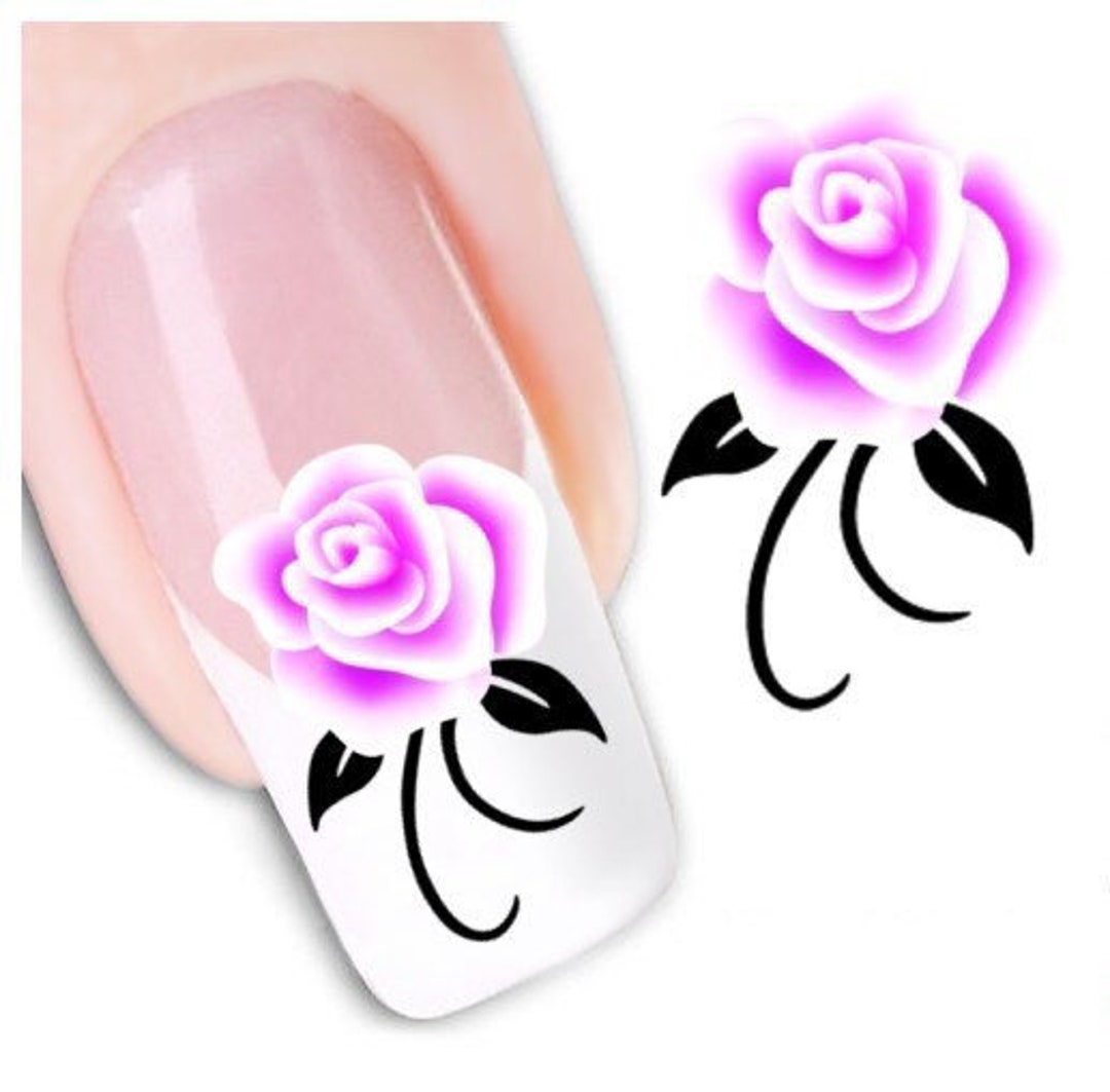 $1.99 Bronzing Silver Flower Cartoon Designs Water Decals Transfer Nail Art  Stickers | Nails, Nail art, Nail designs