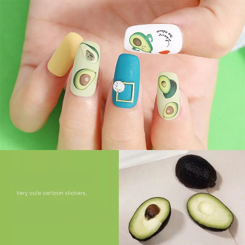 Avocado Nail Art Stickers