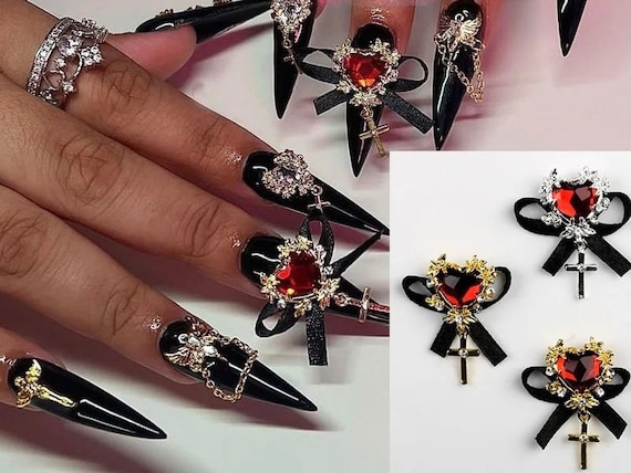 36 Pcs Luxury 3D Dangle Nail Art Charms