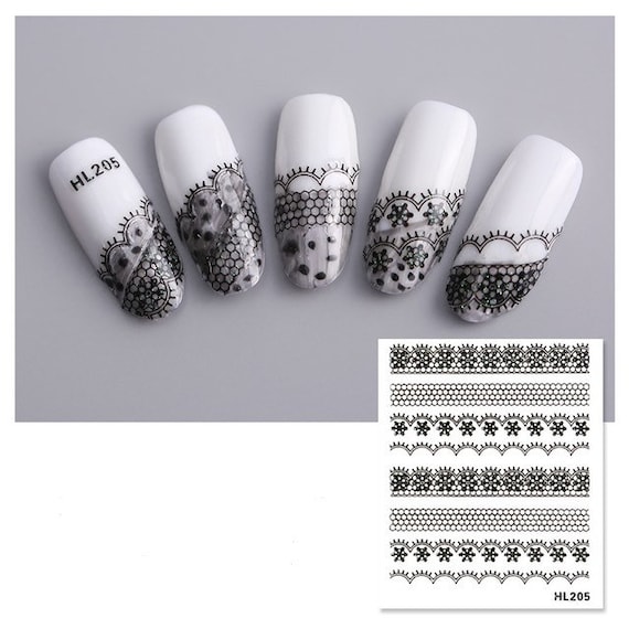 lace designs on nails
