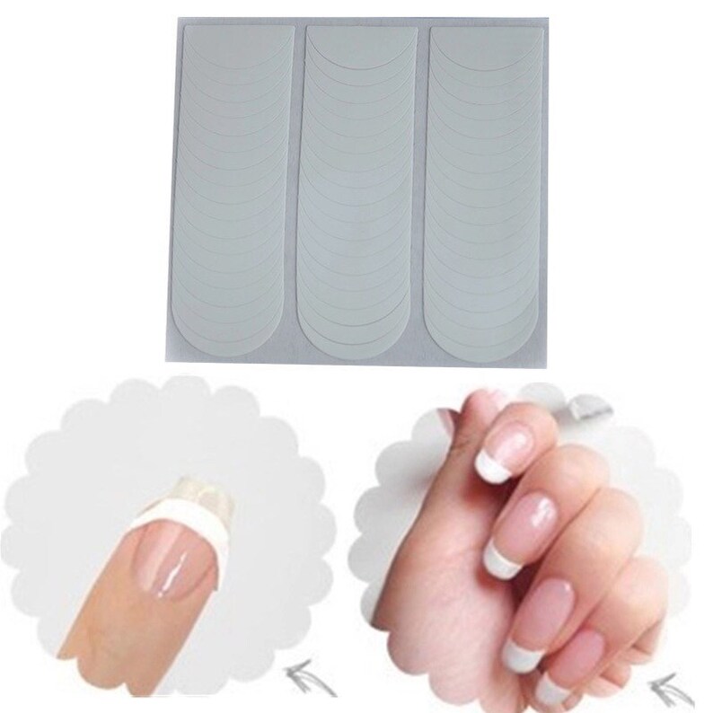 French Manicure Tips Nail Stencil Stickers | Etsy