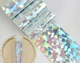 Holographic Silver Nail Foil