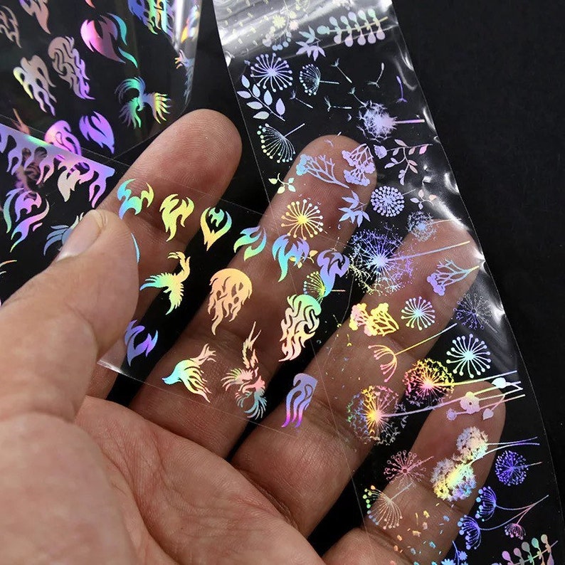 Holographic Nail Foil - Etsy UK