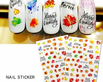 Autumn Leaf Nail Art Stickers