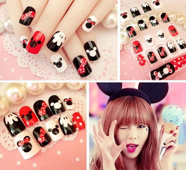 Mickey Mouse & Minnie Mouse Nail Stickers – Royal House Of Beauty