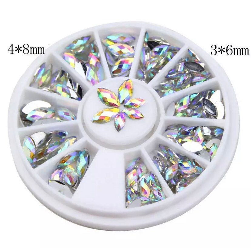Rhinestone Wheel Nail Art Jewels Crystal Diamante Beads Etsy