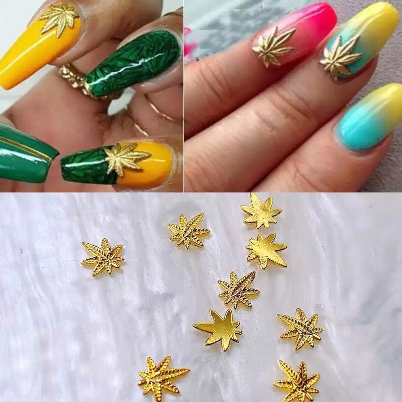 Gold Weed Leaf Embellished Lighter Case – Blunted Objects