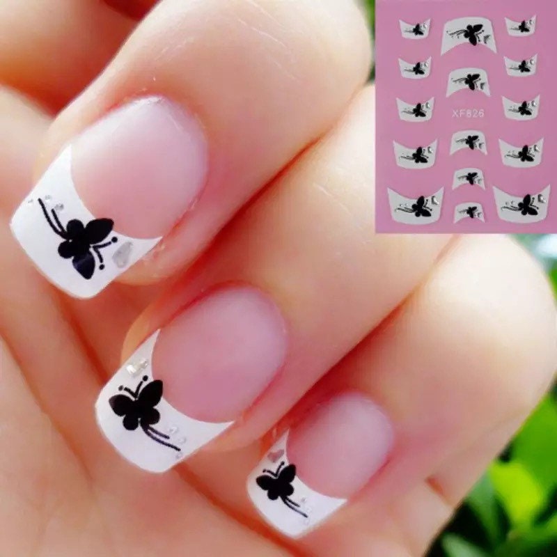 French Manicure Tip Stickers Nail French Tip Stickers With - Etsy
