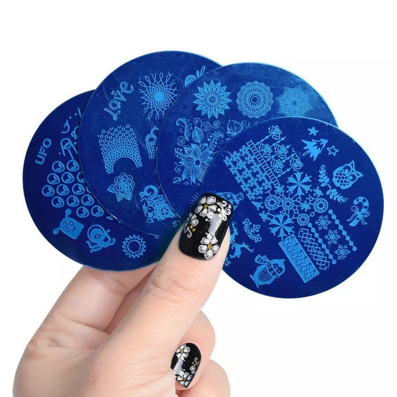 GROFRY Rust-Proof Nail Stamping Plate Various Patterns Clear Engraved  Rust-Proof Polish Printing Flowers Nail Art Stamp for Girl - Walmart.com