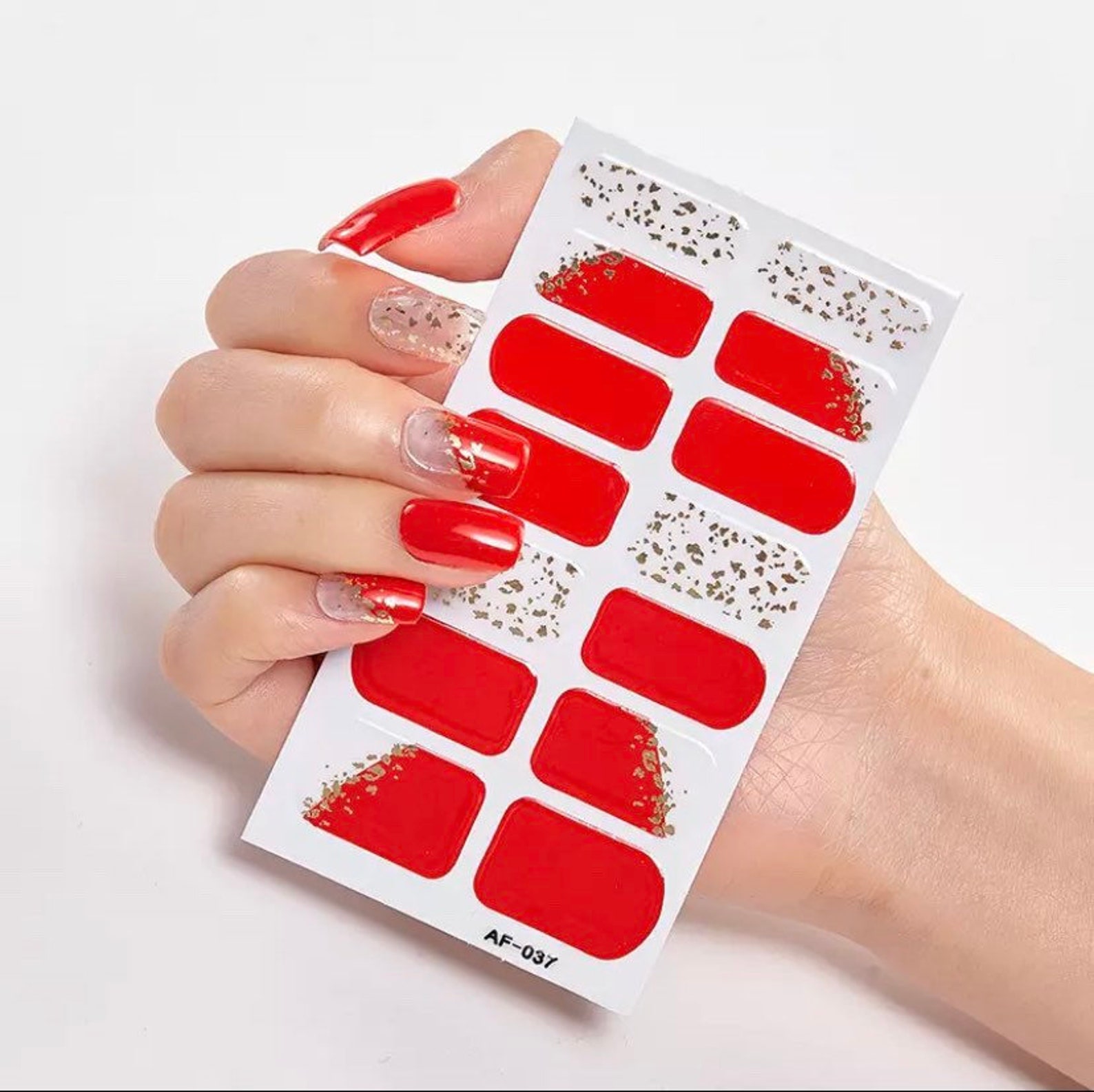 Adhesive Nail Sticker Art Polish Decal Tips Nail Wraps Etsy UK