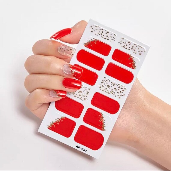 Adhesive Nail Sticker Art Polish Decal Tips Nail Wraps Etsy UK
