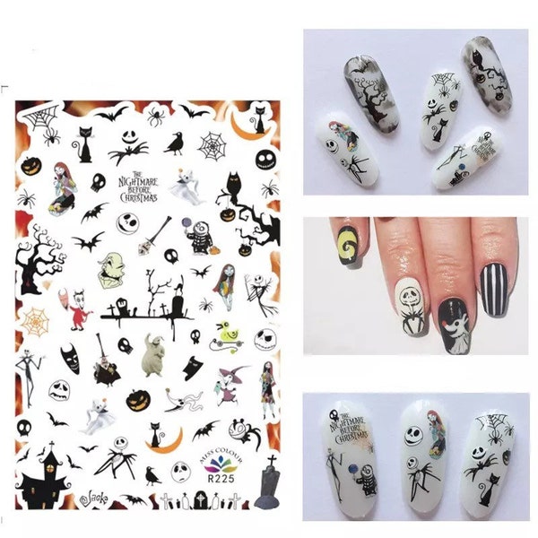 Halloween, The Nightmare Before Christmas - Nail Art Set - STICKERS