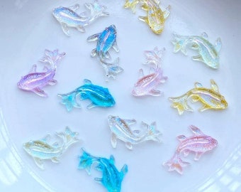 5PCS Colorful Dolphin 3D Nail Charms