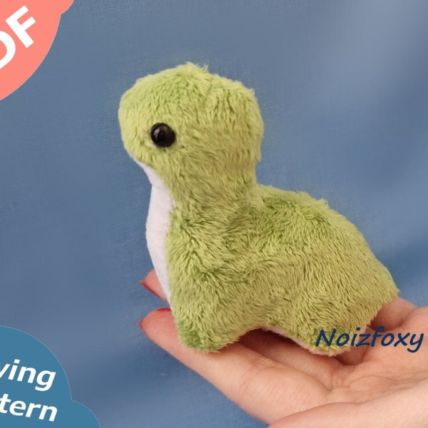 Mini kawaii cute dinosaur plushie sewing pattern PDF ~ DIY Project ~ Not a physical product