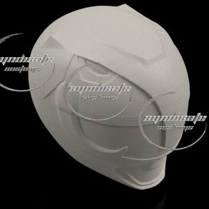 MMPR  Black Ranger Helmet digital 3D model ready for download