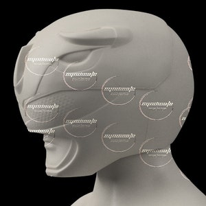 Modèle numérique 3D du casque MMPR Blue Ranger, prêt à être téléchargé
