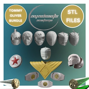 Ultimate Tommy Oliver Power Ranger Bundle: Helmets, Shield, Morpher, and More! STL Files, STL Bundle,