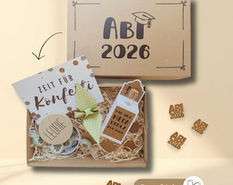Personalisiertes Geschenk zum Abitur | Geschenkbox mit Geldgeschenk zum Abitur | Abi 2026 individualisiertes Geschenk für Jungen und Mädchen