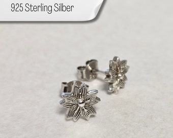 Cherry blossom stud earrings | Sakura stud earrings | Silver flower stud earrings | Cherry blossom earrings | Japanese stud earrings